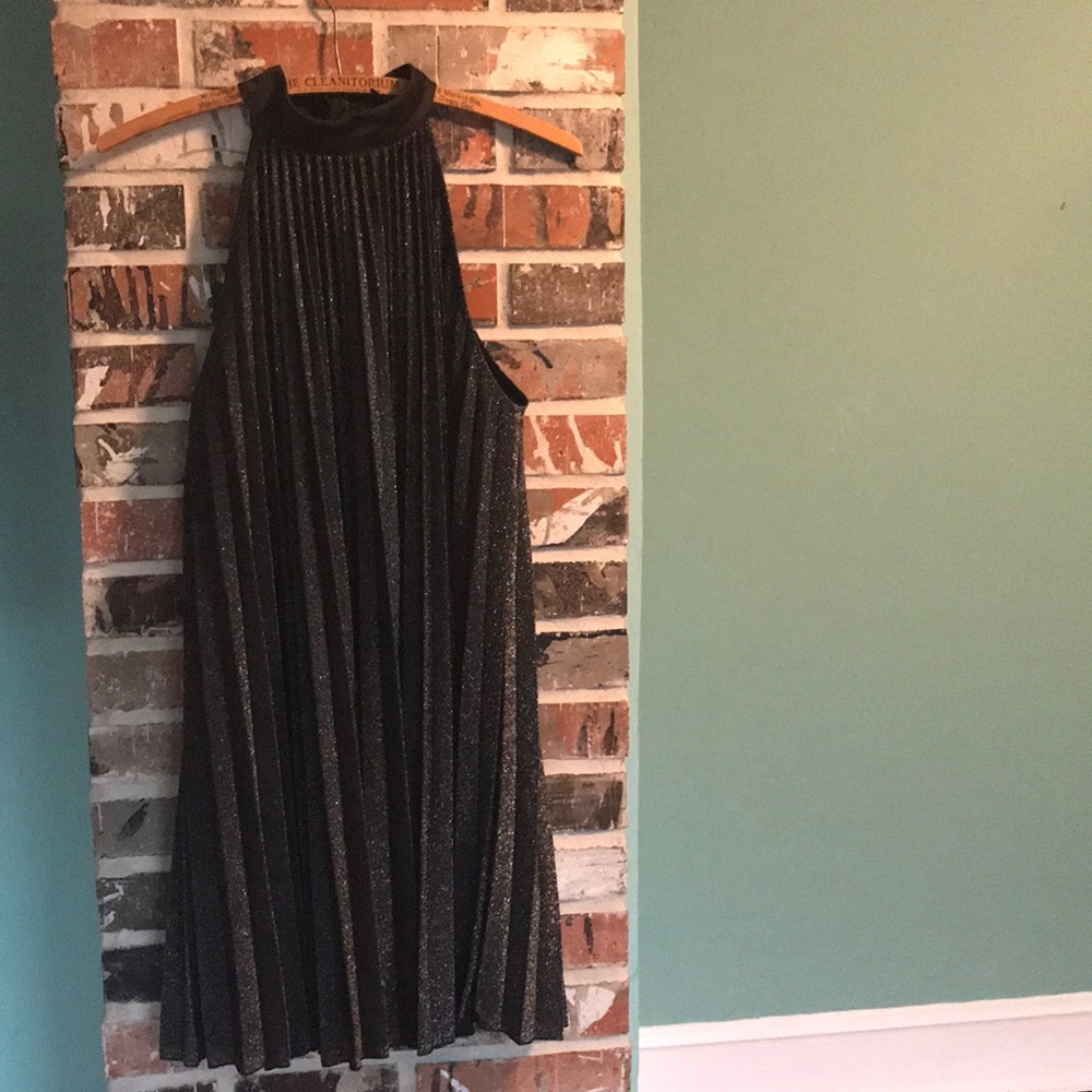 Zara Woman Black/silver metallic dress